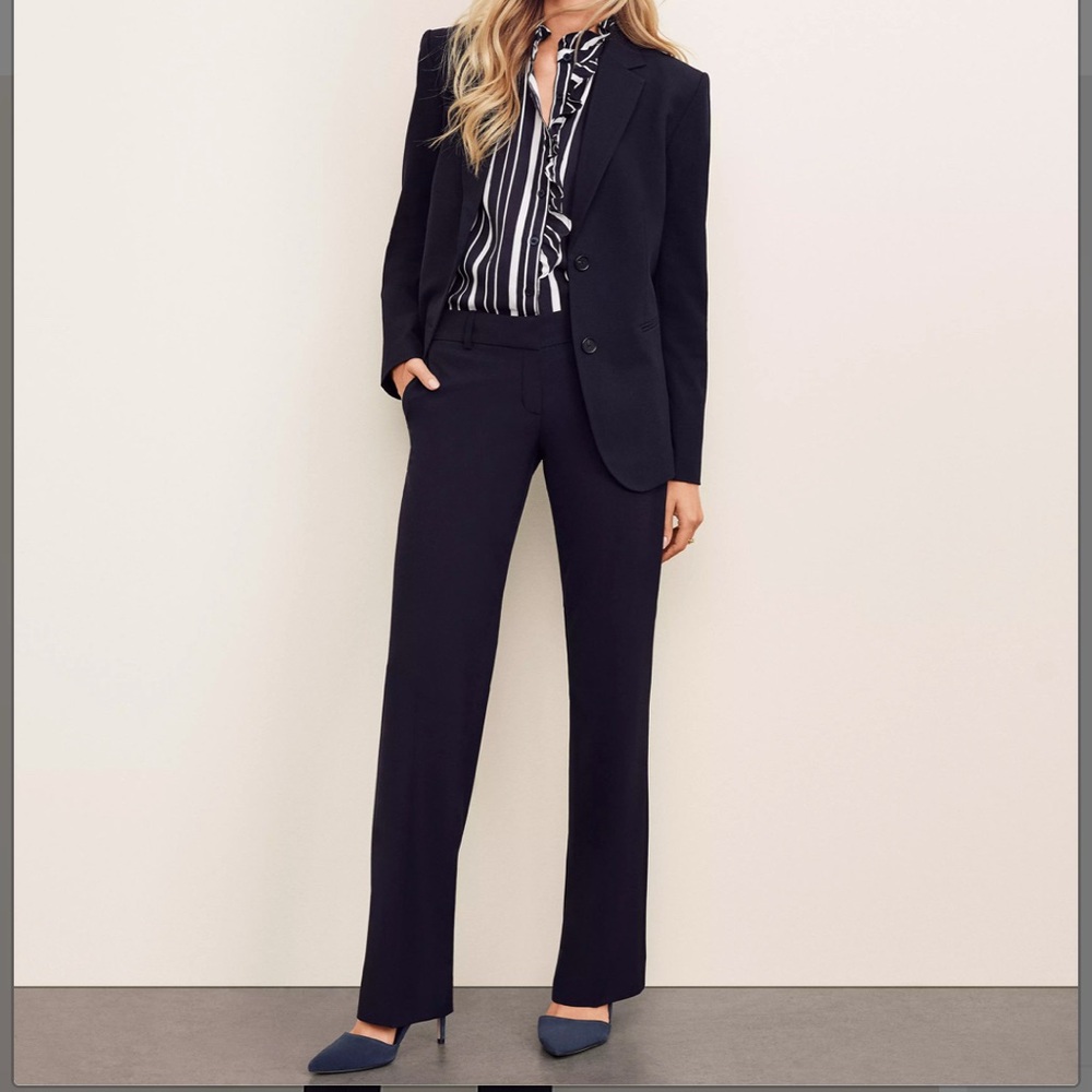 Ann Taylor seasonless stretch trousers 14P perfect navy